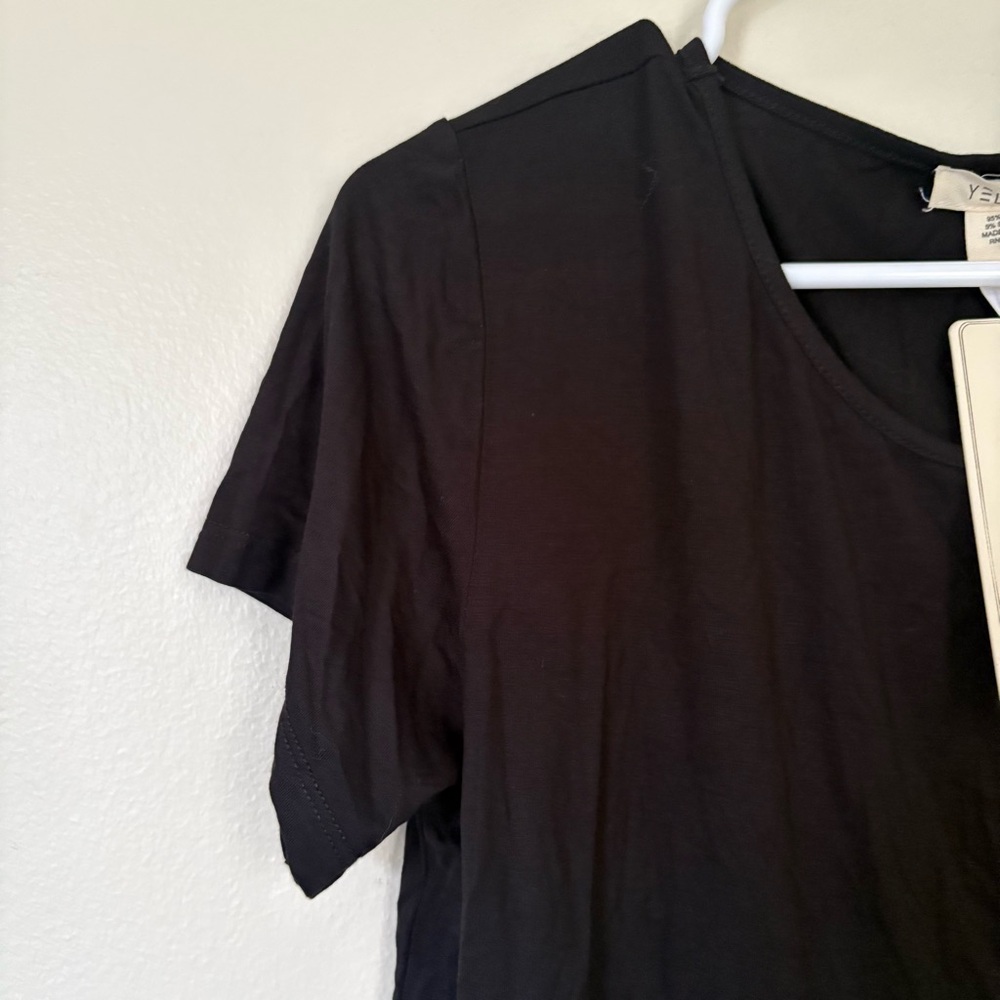 Yelete Nadine West Black Layered Tiered Blouse Size Large - Picture 5 of 12